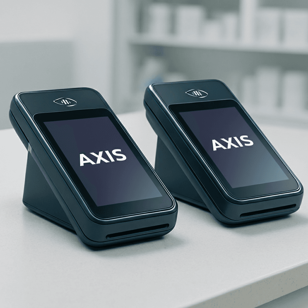 Payment terminals on counter