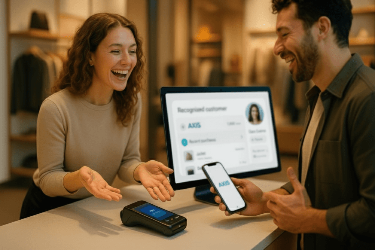 Customer recognized at POS with loyalty details