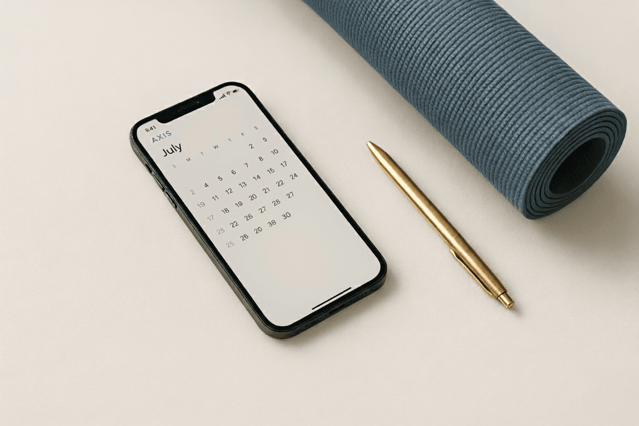 Client booking a class on their phone